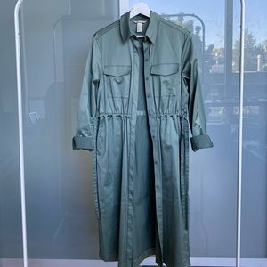 Satin-Feel Duster Coat